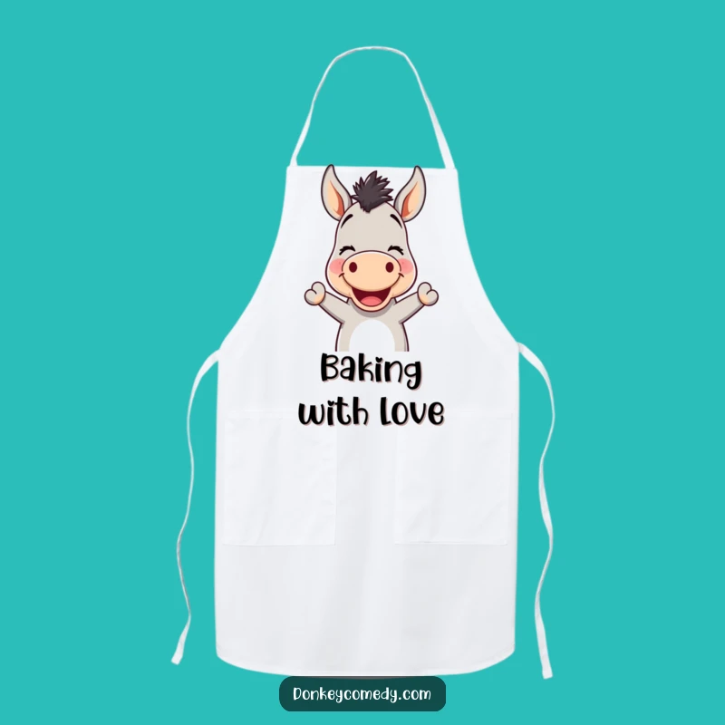 Funny Kawaii Donkey Nodding Apron: Cook with a Cheerful Smile