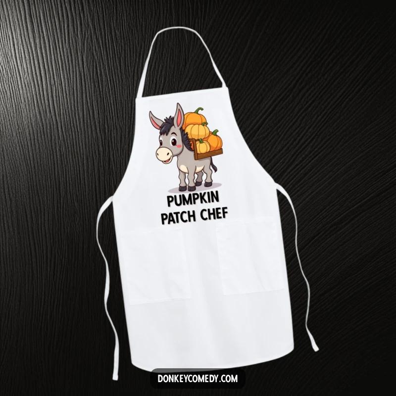 Funny Donkey Pumpkin Haul Apron: An apron with a determined donkey carrying pumpkins, perfect for funny fall baking sessions.