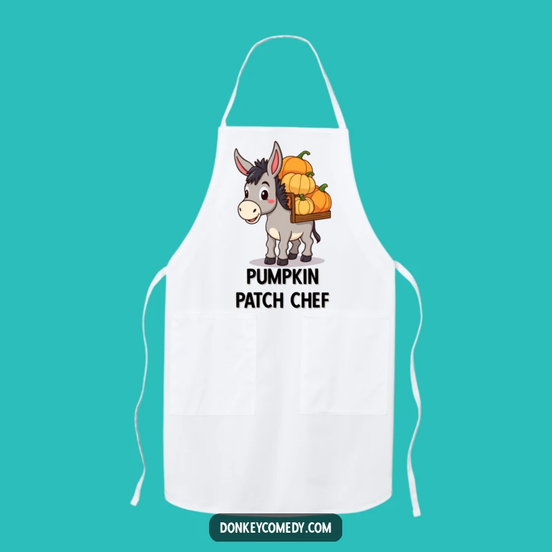 Funny Donkey Pumpkin Haul Apron: Determined Kitchen Gift for Fall Cooks