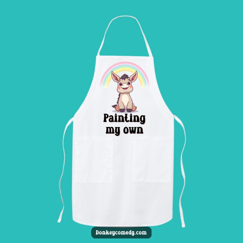 Funny Donkey Rainbow Apron - Cook with Hopeful Hearts