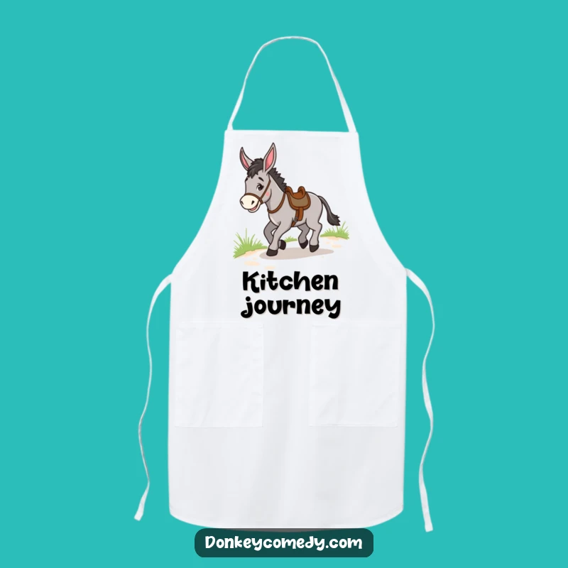 Funny Donkey Trotting Apron: Joyful Kitchen Gift for Adventurous Cooks