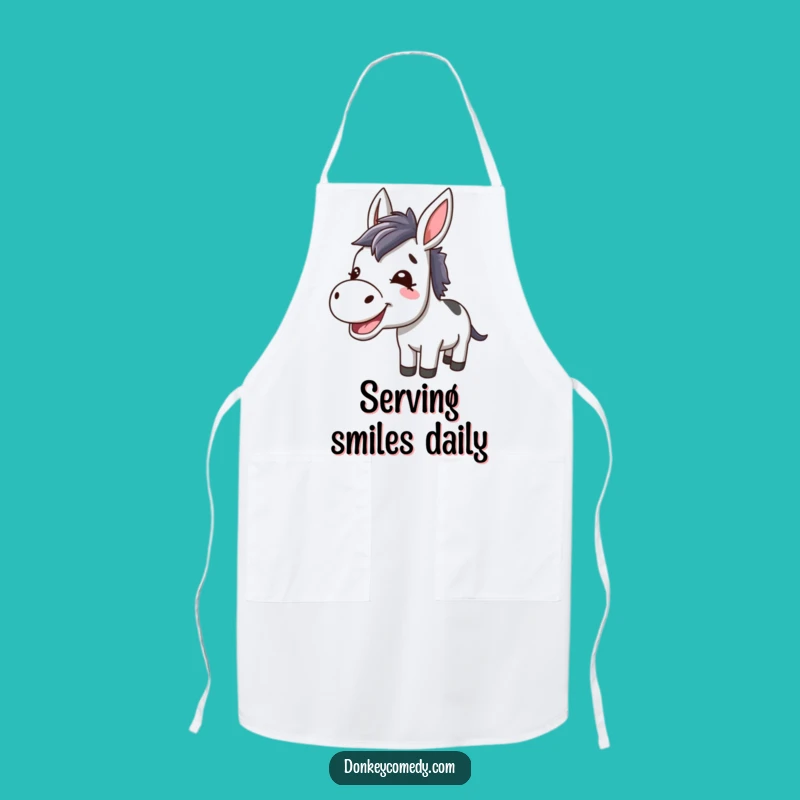 Funny Kawaii Donkey Braying Apron: Cook Up Some Laughs in the Kitchen