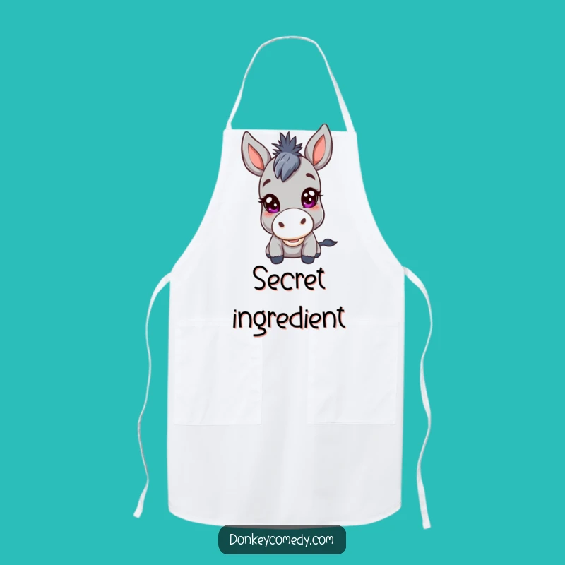 Funny Kawaii Donkey Mischief Apron: Cook Up Some Trouble