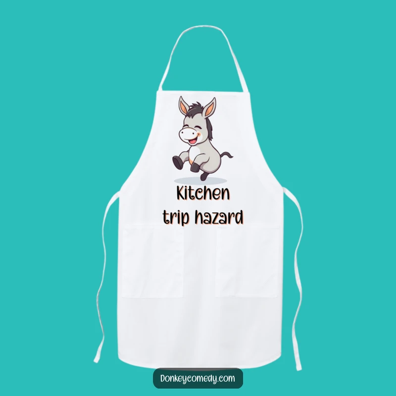 Funny Kawaii Donkey Tripping Apron: Cook Up Laughs, Not Spills