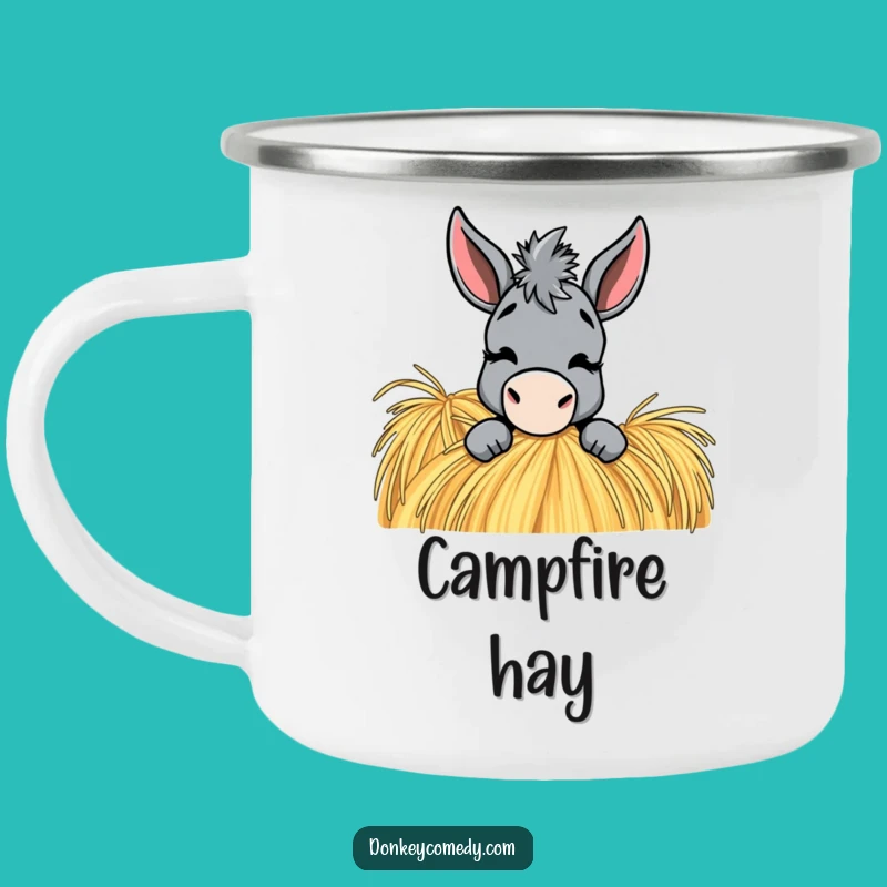 Funny Donkey Camping Mug: Playful Wink Trail Buddy, Hilarious Farm Gear, Perfect Gift!