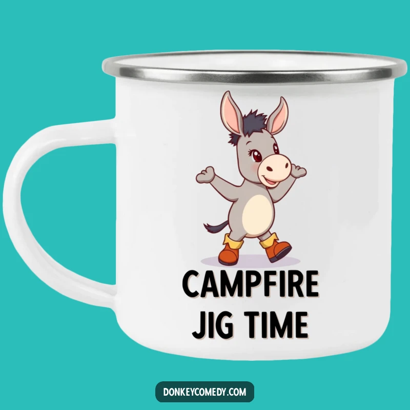Funny Donkey Boots Jig Camping Mug - Outdoor Dance Party
