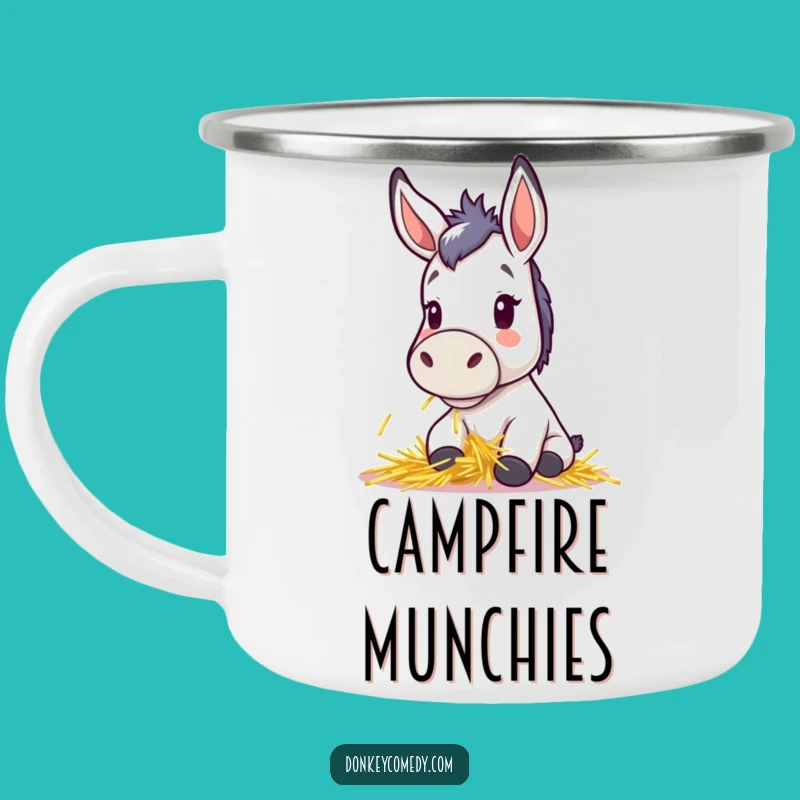 Funny Kawaii Donkey Camping Mug - Cute Outdoor Drinkware Gift