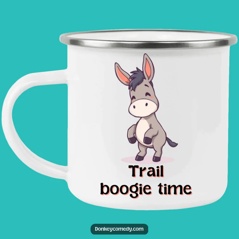 Funny Donkey Dance Camping Mug - Floppy Ears & Adventure, Great Outdoor Humor Gift