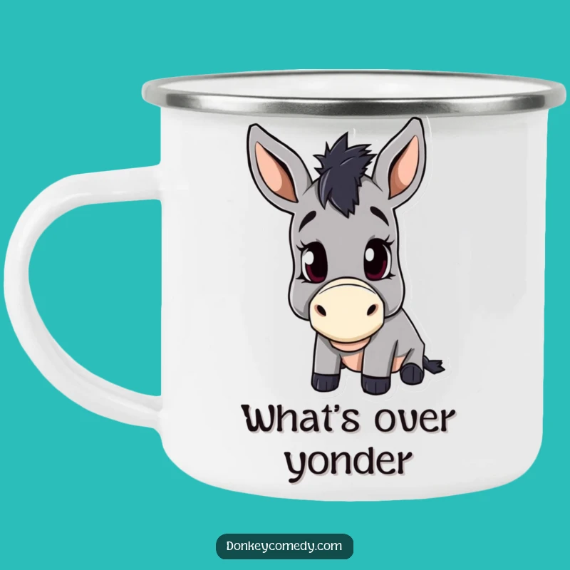 Funny Donkey Head Tilt Camping Mug - Curious Outdoor Adventure