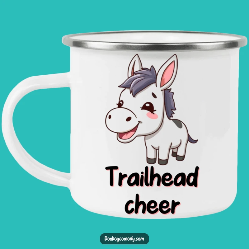 Funny Kawaii Donkey Braying Camping Mug: Adventure with a Happy Bray