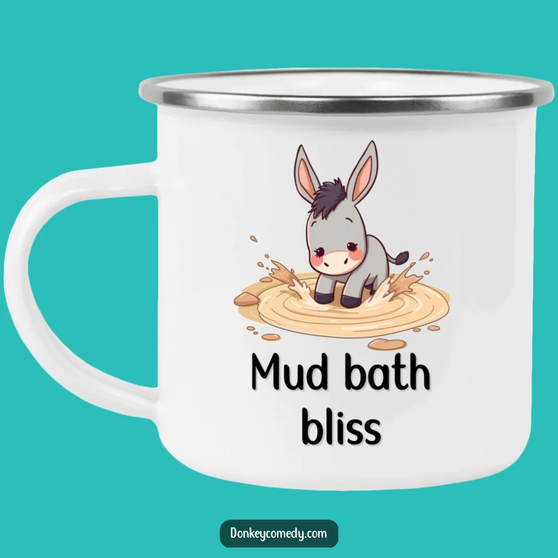 Funny Muddy Donkey Camping Mug - Playful Adventures Await