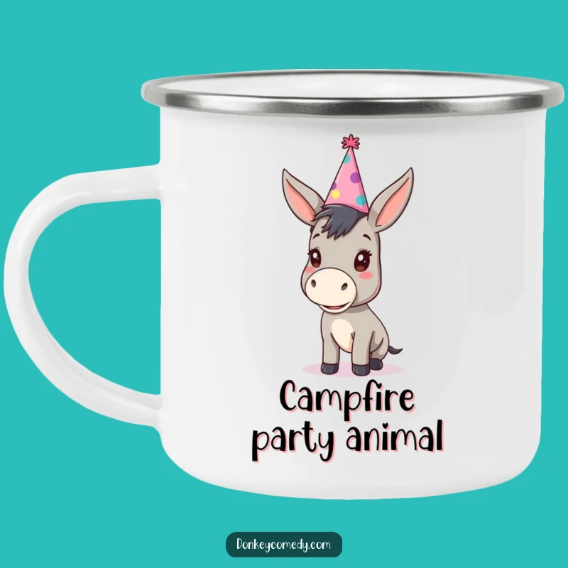 Funny Party Donkey Camping Mug - Kawaii Animal Oversized Party Hat Cup