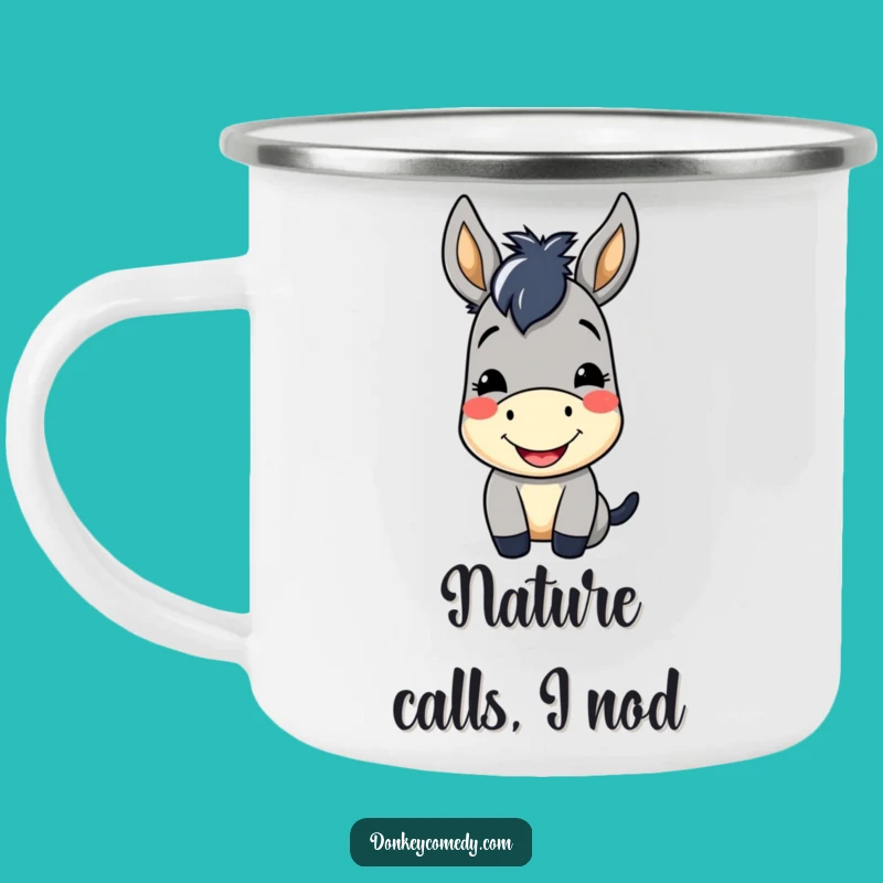 Funny Kawaii Donkey Camping Mug: Adventure with a Smile!