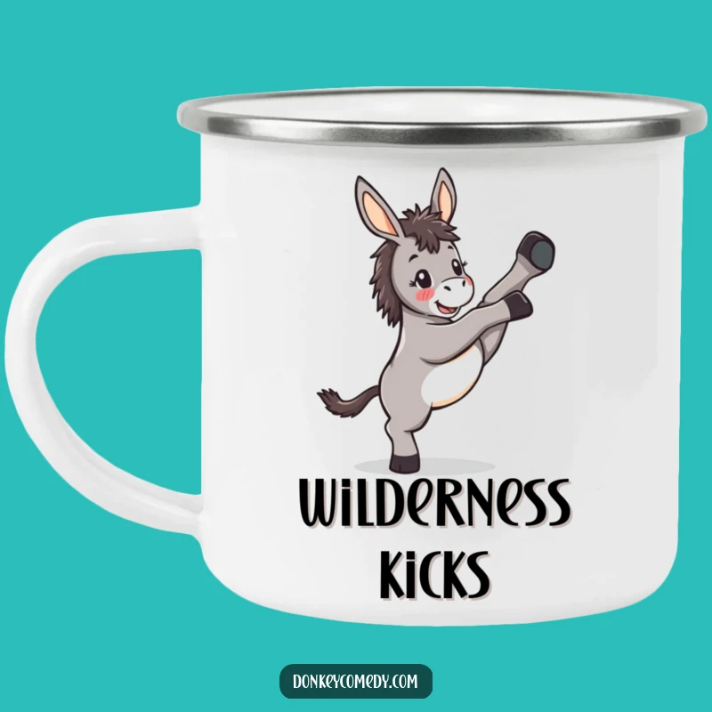 Funny Kawaii Donkey Kicking Camping Mug: Adventure Fuels the Fun