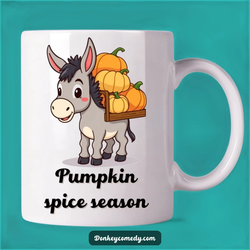Funny Donkey Pumpkin Haul Mug: Determined Harvest Gift for Fall Lovers