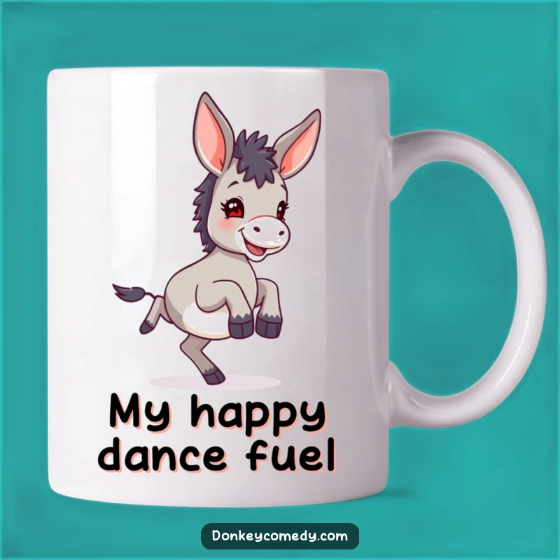 Funny Small Donkey Large Ears Kicking hind legs Mug, Perfect Humorous Gift