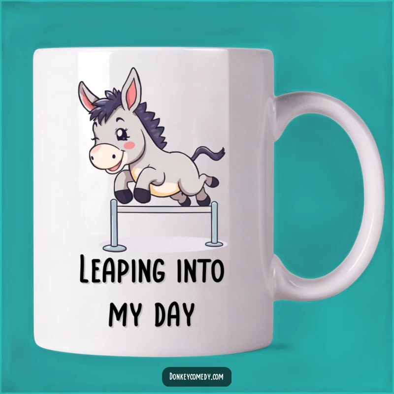 Funny Donkey Leap Mug - Overcoming Obstacles Enthusiastic Gift