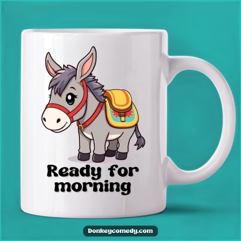 Funny Kawaii Donkey Mug: Ready to Ride, Perfect Funny Gift for Travelers