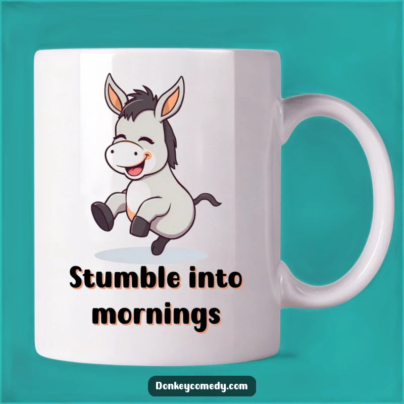 Funny Kawaii Donkey Tripping Mug: A Hilarious Gift for Clumsy Charm