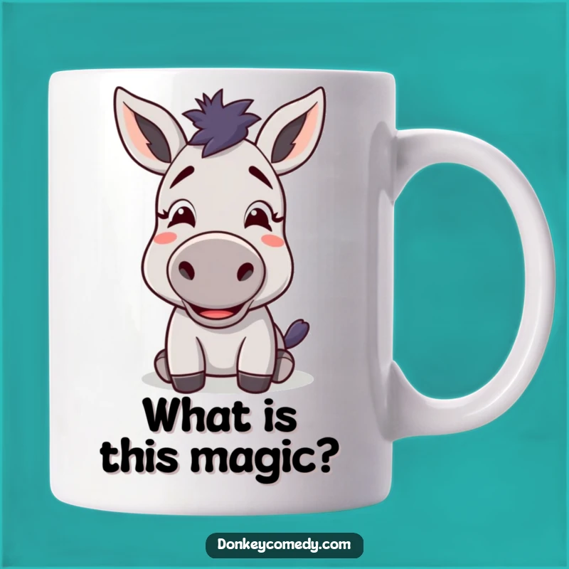 Funny Confused Donkey Mug - Kawaii Animal Delightful Expression Gift