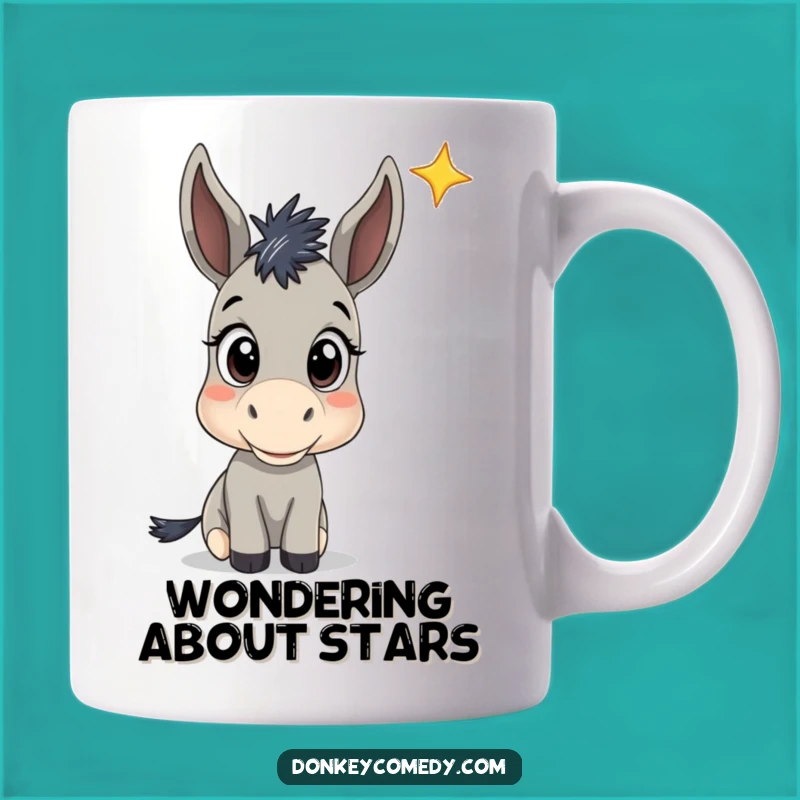 Funny Donkey Star Gazing Mug: Curious Wonder Gift for Dreamers