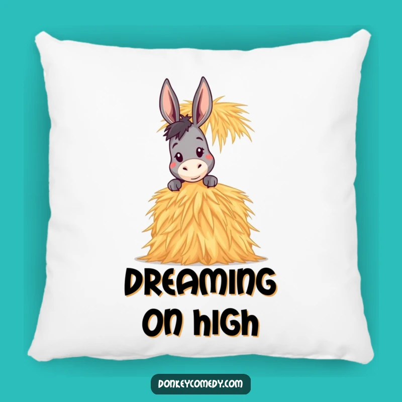 Funny Donkey Hay Peek Pillow: Cozy Up with Curious Comfort, a Soft Funny Gift