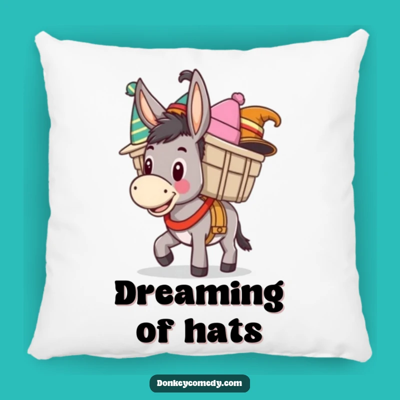 Funny Donkey Hat Pillow - Hilarious Donkey Comfort Gift