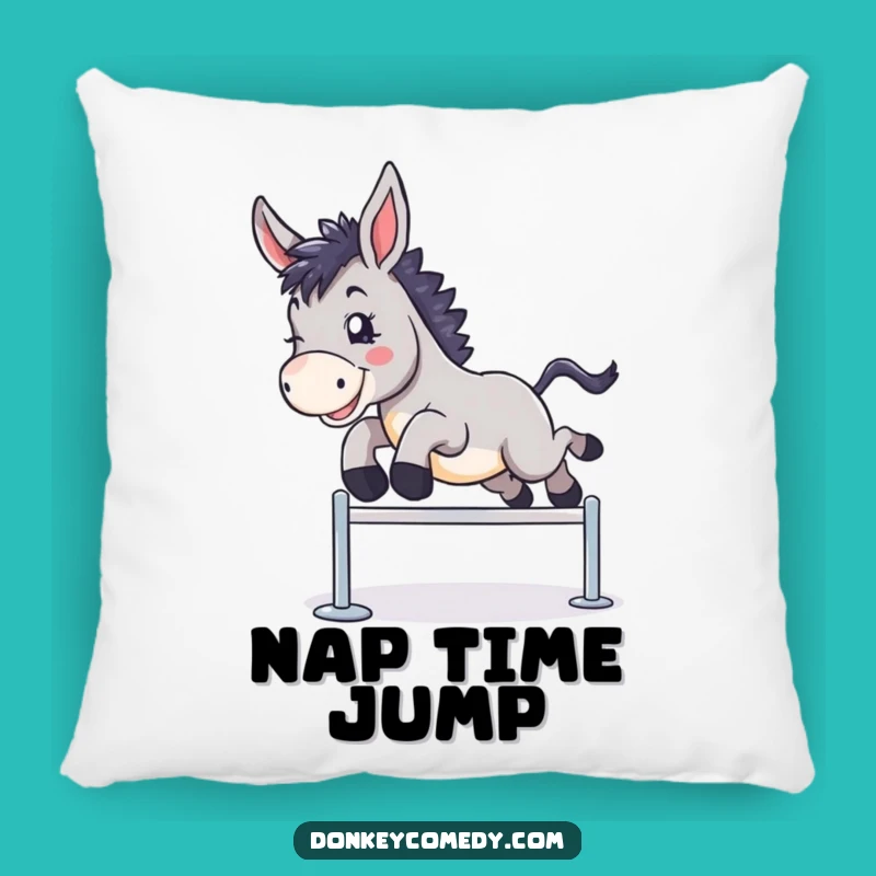 Funny Donkey Leap Pillow - Comfy & Inspirational Decor