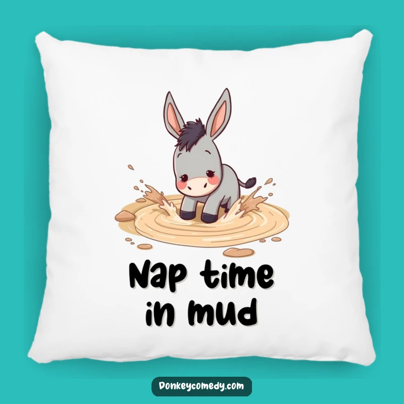 Funny Muddy Donkey Pillow - Cozy Comfort, Messy Fun