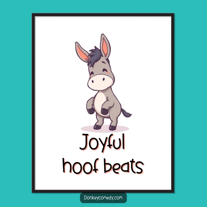 Funny Donkey Dance Digital Art - Floppy Ears & Joy, Instant Humorous Decor Gift