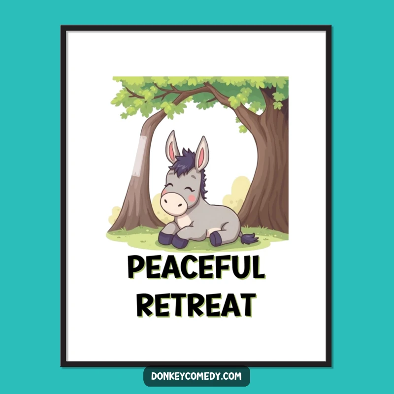 Funny Donkey Sigh Digital Art: Hilarious Relief Decor for Your Walls, Instant Download!
