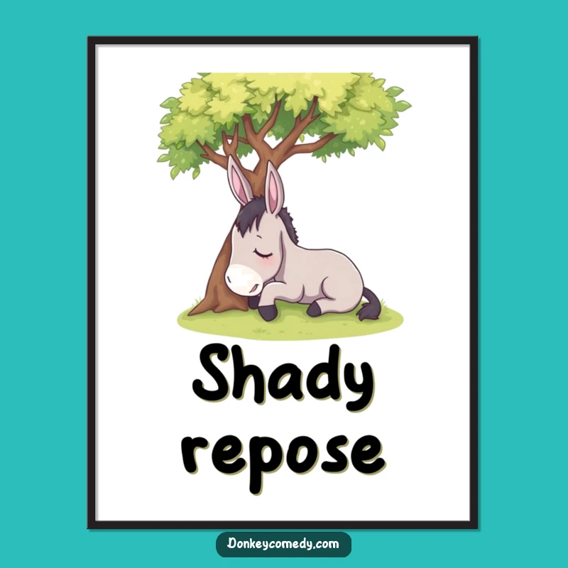 Funny Sleepy Donkey Digital Art - Instant Calm for Your Walls!