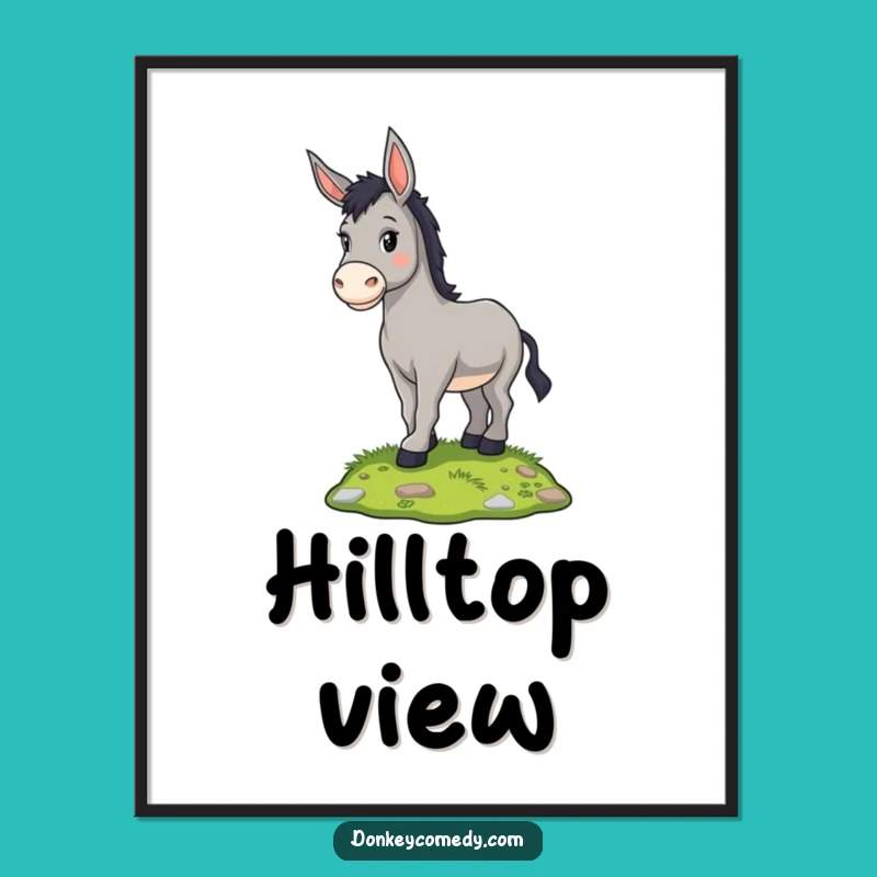 Funny Proud Donkey Digital Art - Instant Confidence for Your Walls!