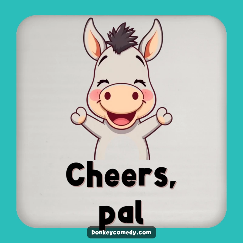 Funny Kawaii Donkey Nodding Coaster: Protect Surfaces with a Smile