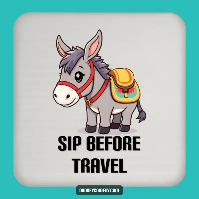 Funny Kawaii Donkey Coaster: Ready to Protect, Hilarious Gift