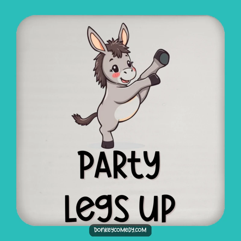 Funny Kawaii Donkey Kicking Coaster: Protect Surfaces with Playful Style