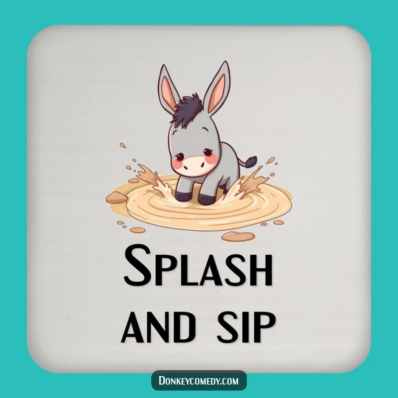 Funny Muddy Donkey Coaster - Protect Tables with Playful Fun