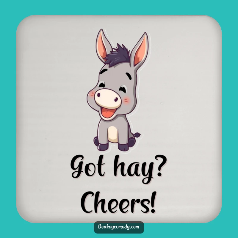 Funny Donkey Bray Drink Coasters: Protect Surfaces with Hilarious Art, a Quirky Funny Gift