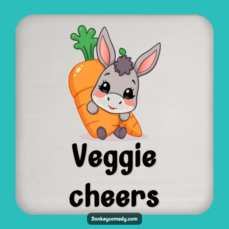 Funny Donkey Carrot Coaster: Peeking Character for Playful Protection