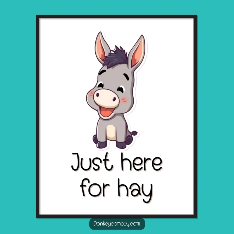 Funny Donkey Bray Poster: Brighten Your Walls with Hilarious Art, a Perfect Wall Gift