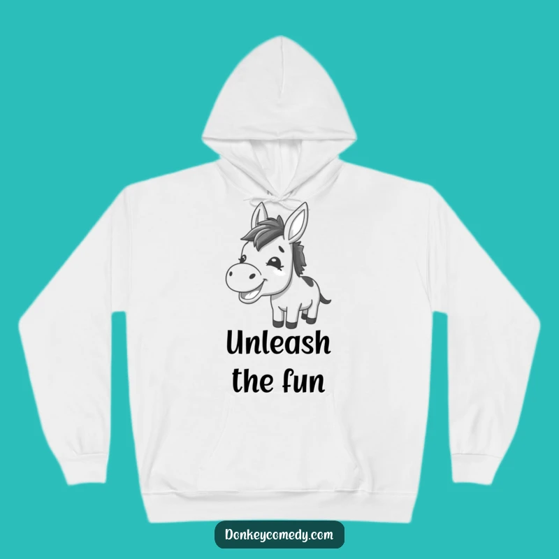 Cozy Funny Kawaii Donkey Braying Hoodie: Snuggle Up With Laughter
