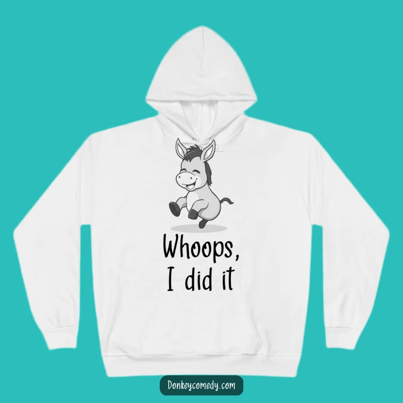 Cozy Funny Kawaii Donkey Tripping Hoodie: Snuggle Up with Slapstick