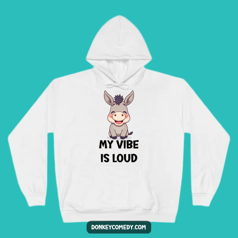 Funny Donkey Braying Hoodie: Cozy Cheerful Gift for Donkey Enthusiasts