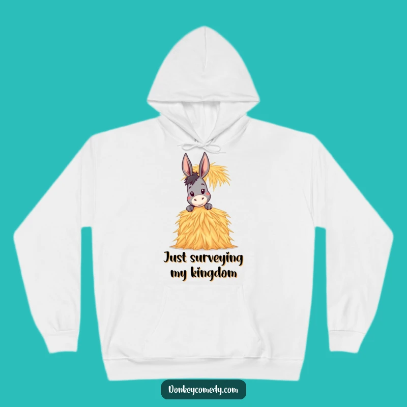 Funny Donkey Hay Peek Hoodie: Cozy Comfort with a Hint of Mystery, a Warm Funny Gift