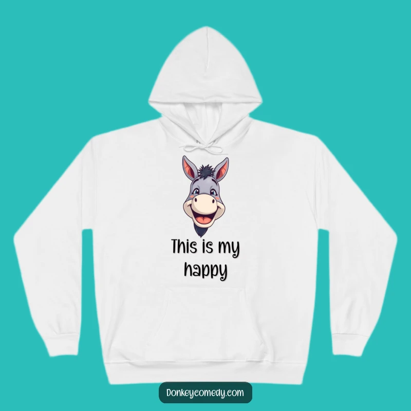 Funny Grinning Donkey Hoodie: Cozy Up with a Big Smile, a Warm Funny Gift