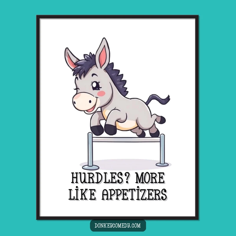 Free Printable Leap Donkey Art: Motivational Downloadable Wall Decor for a Dynamic Space