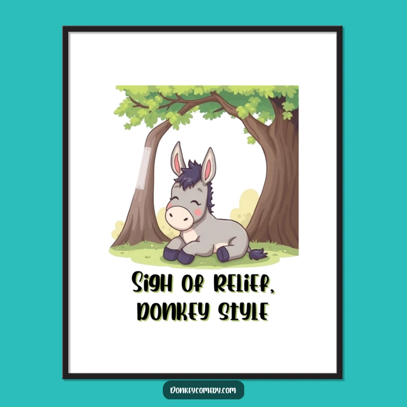 Funny Free Printable Donkey Wall Art Downloadable Humor for Home Decor