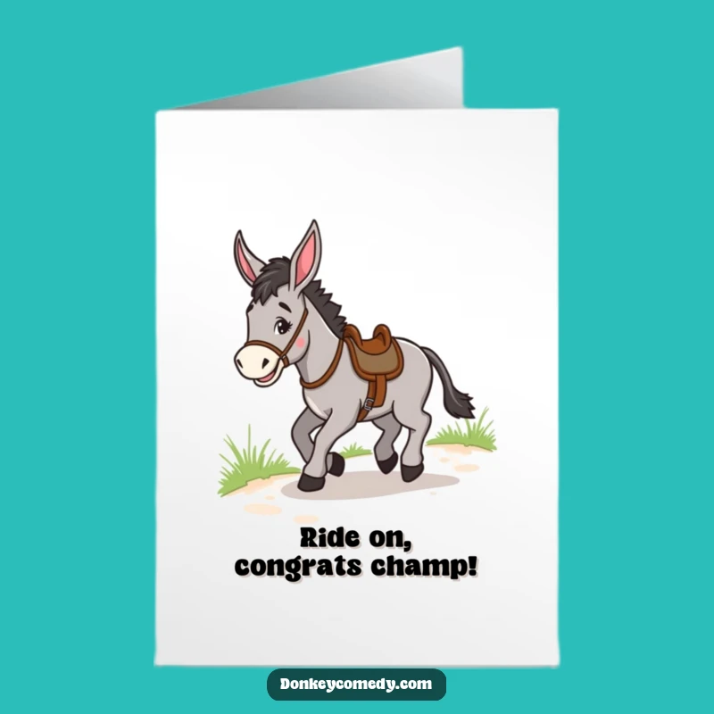 Free Printable Donkey Card - Congratulations on Your Journey, Downloadable!