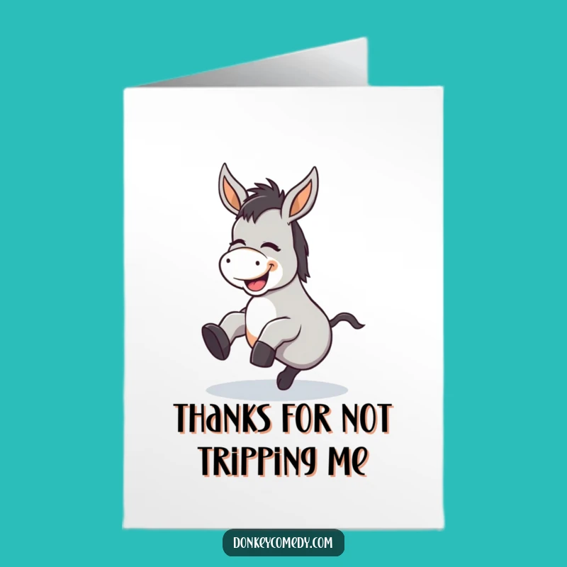 Free Printable Donkey Thank You Card - Giggling Tripping Kawaii Donkey Downloadable