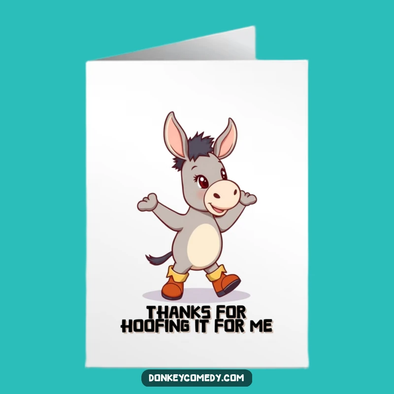 Free Printable Donkey Thank You Card: Thanks for the Fun, Funny Gift